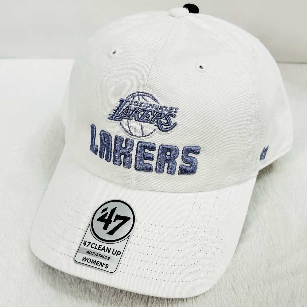 Los Angeles Lakers '47 Brand Luminance Women's Clean Up Hat Cap Adjustable White